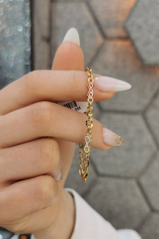 8 AYAR ALTIN ÇOCUK BİLEKLİK KNY00365 - 2