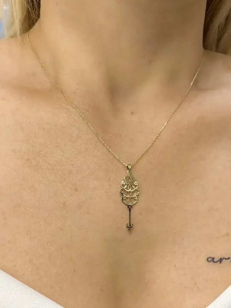 DUALI ALTIN KOLYE 14 AYAR KLY00037 - Nasip Kuyumcu