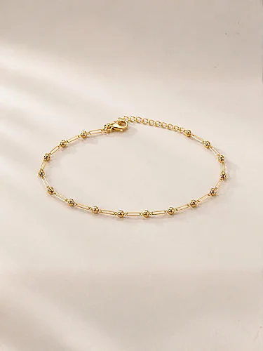 14 Ayar Altın Minimal Dorika Detaylı Kadın Bileklik KNY02845