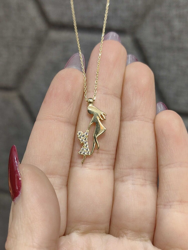 14 AYAR ANNE ÇOCUK MODEL ALTIN KOLYE KLY00673 - 3