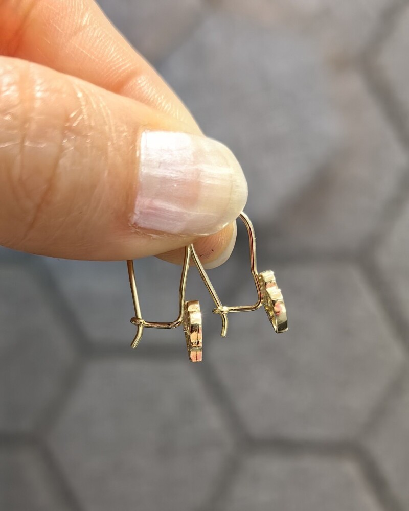 14 AYAR ANNE KALBİ MENGEÇLİ ALTIN KÜPE KUP02834 - 2