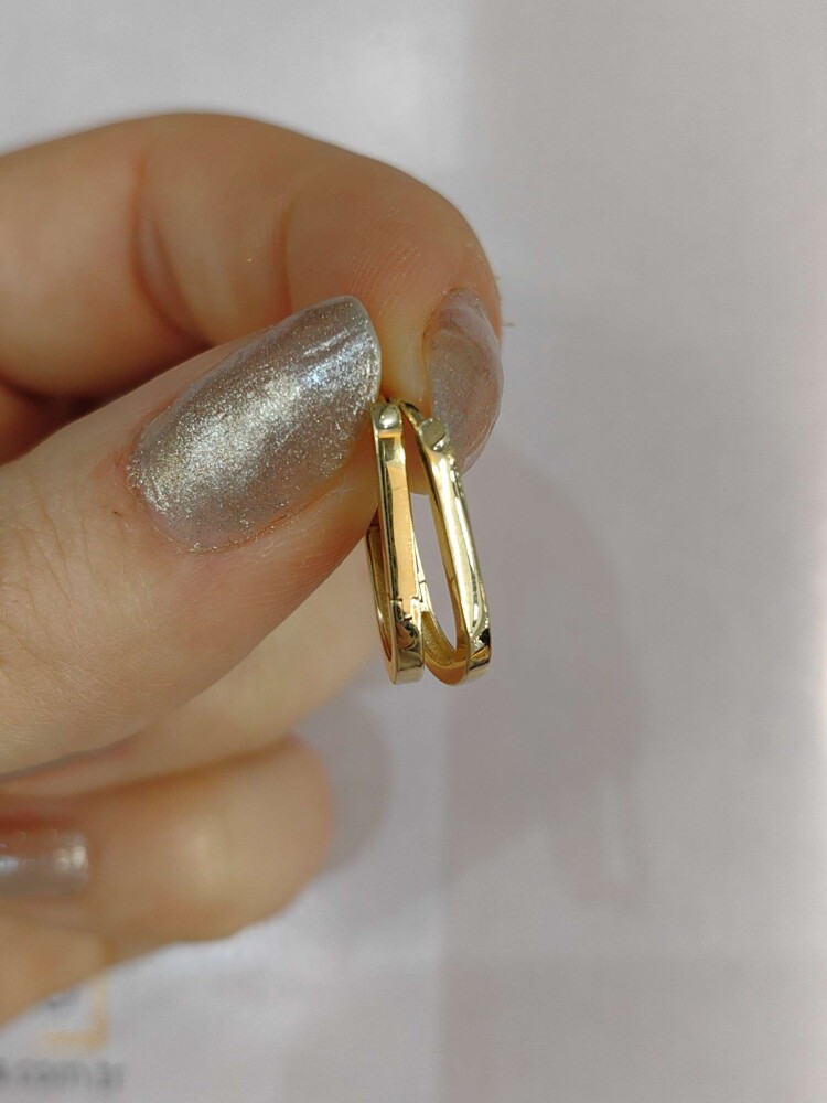 14 AYAR ATAÇ MODEL FANTAZİ ALTIN KÜPE KUP00399 - 3
