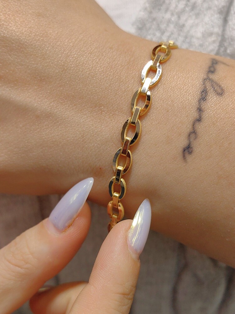 14 AYAR BELLE MODEL ALTIN TARZ BİLEKLİK KNY02641 - 1