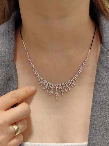 14 AYAR BEYAZ ALTIN NİŞAN DÜĞÜN SET TAKIMI BEYAZ SET00435-436-437 - 4
