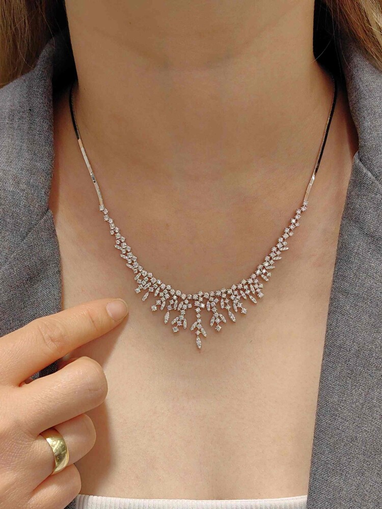 14 AYAR BEYAZ ALTIN NİŞAN DÜĞÜN SET TAKIMI BEYAZ SET00435-436-437 - 4