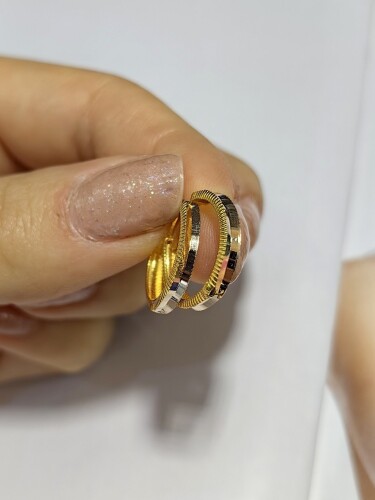 14 AYAR BOLD HARMONY HALKA ALTIN KÜPE KUP02872 - Nasip Kuyumcu