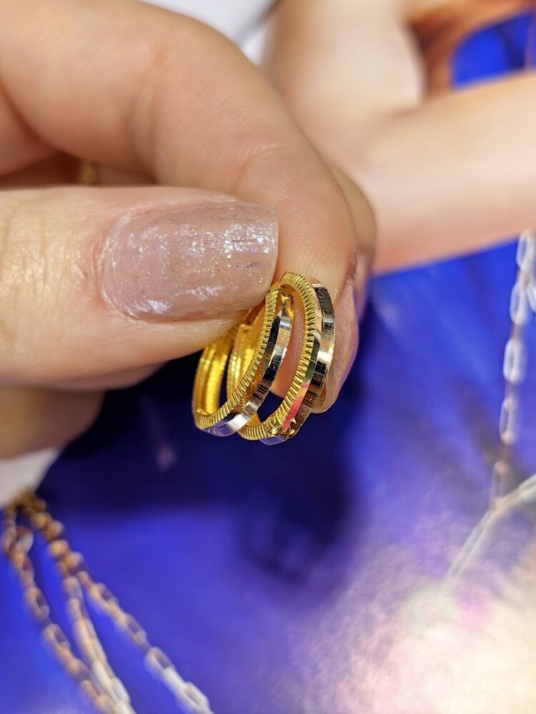 14 AYAR BOLD HARMONY HALKA ALTIN KÜPE KUP02872 - 2