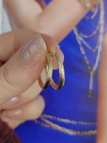 14 AYAR BURGU HALKA ALTIN KÜPE KUP02538 - Nasip Kuyumcu