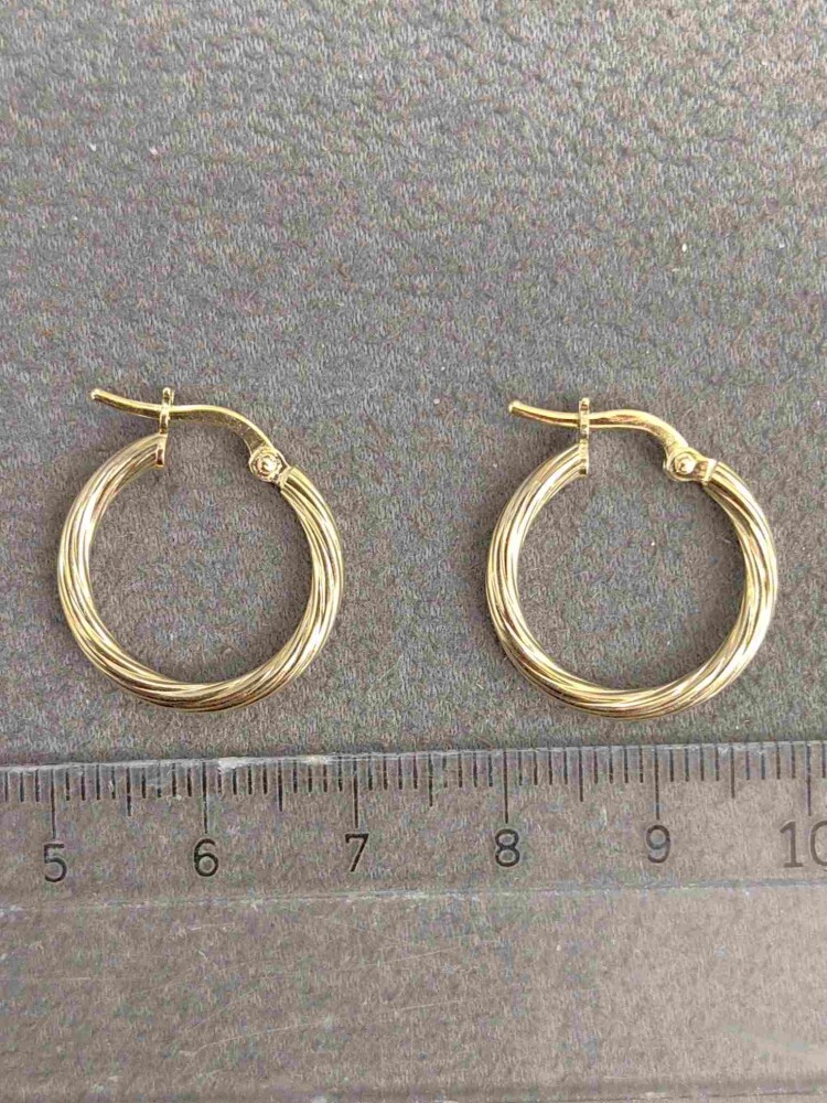 14 AYAR BURGU HALKA ALTIN KÜPE KUP02538 - 4