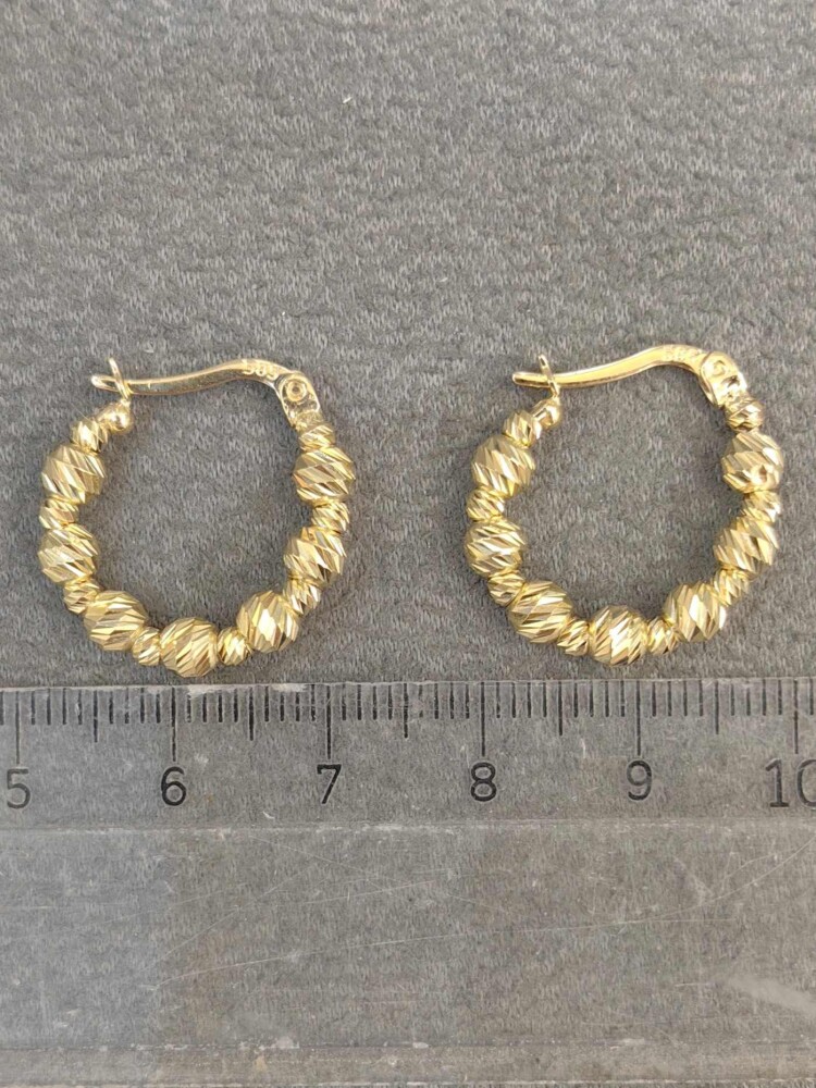 14 AYAR DORİKA HALKA ALTIN KÜPE KUP02797 - 4