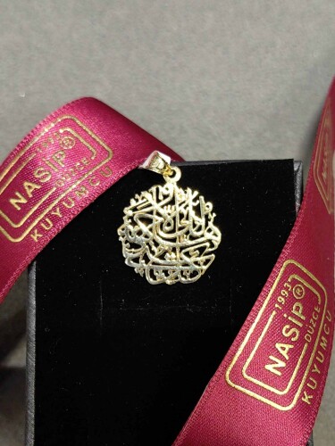 14 AYAR DUA MODEL ALTIN KOLYE UCU KLU00393 - 2