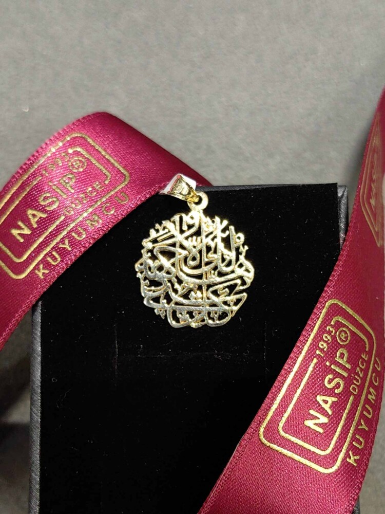 14 AYAR DUA MODEL ALTIN KOLYE UCU KLU00393 - 2