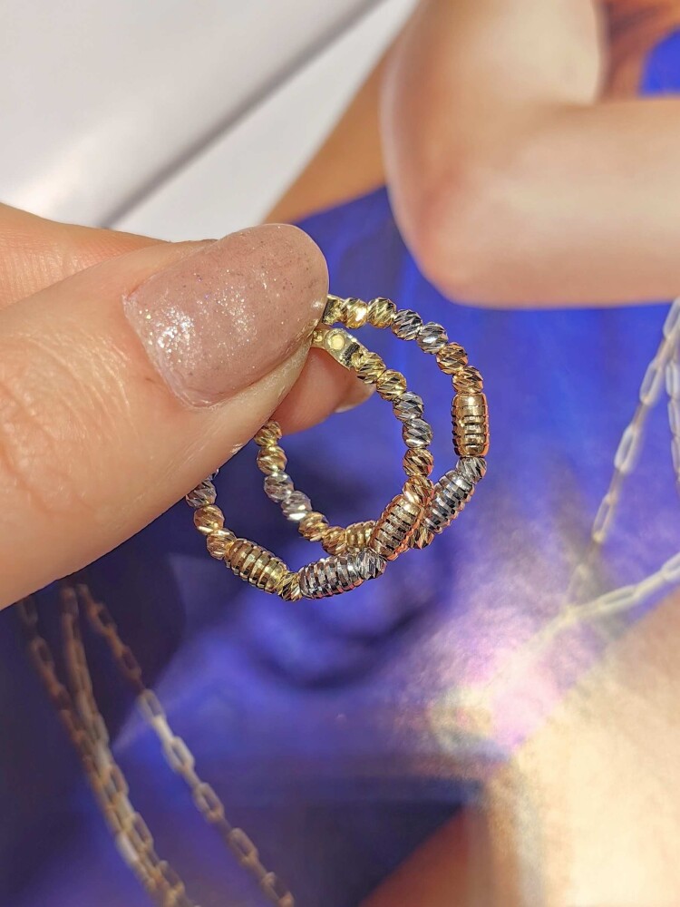 14 AYAR DÜĞÜM DORİKA ALTIN KÜPE KUP00109 - 2