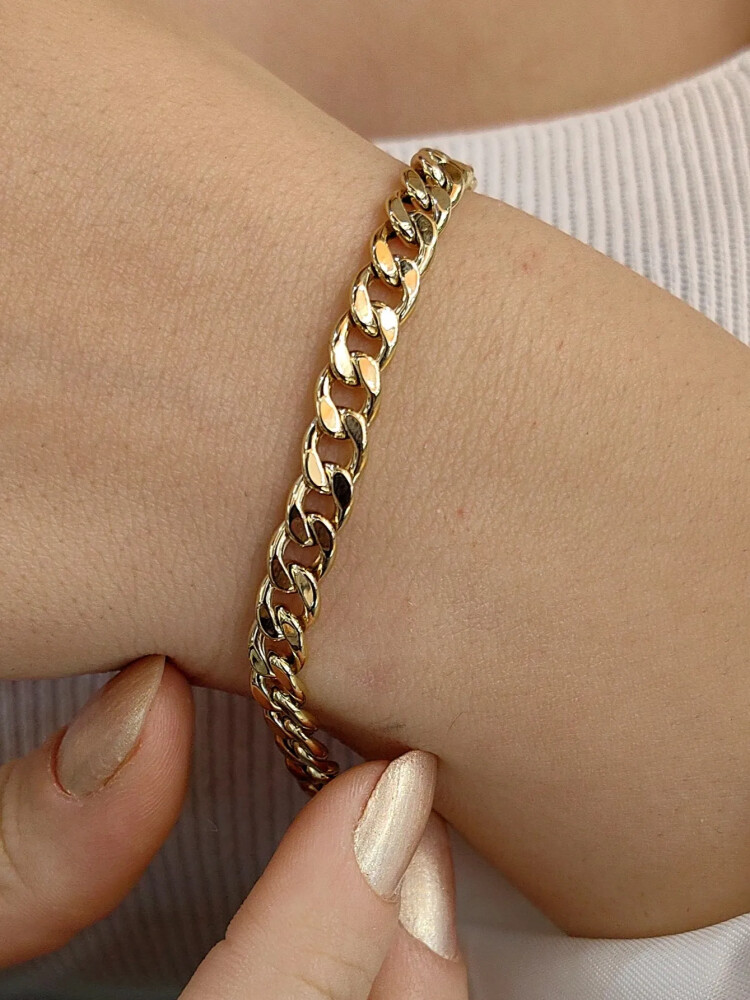 14 AYAR GURMET MODEL ZİNCİR ALTIN BİLEKLİK KNY02362 - Nasip Kuyumcu