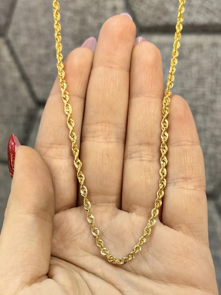 14 AYAR HALAT BURGU NO:3 ALTIN ZİNCİR KOLYE ZNC00907 - Nasip Kuyumcu