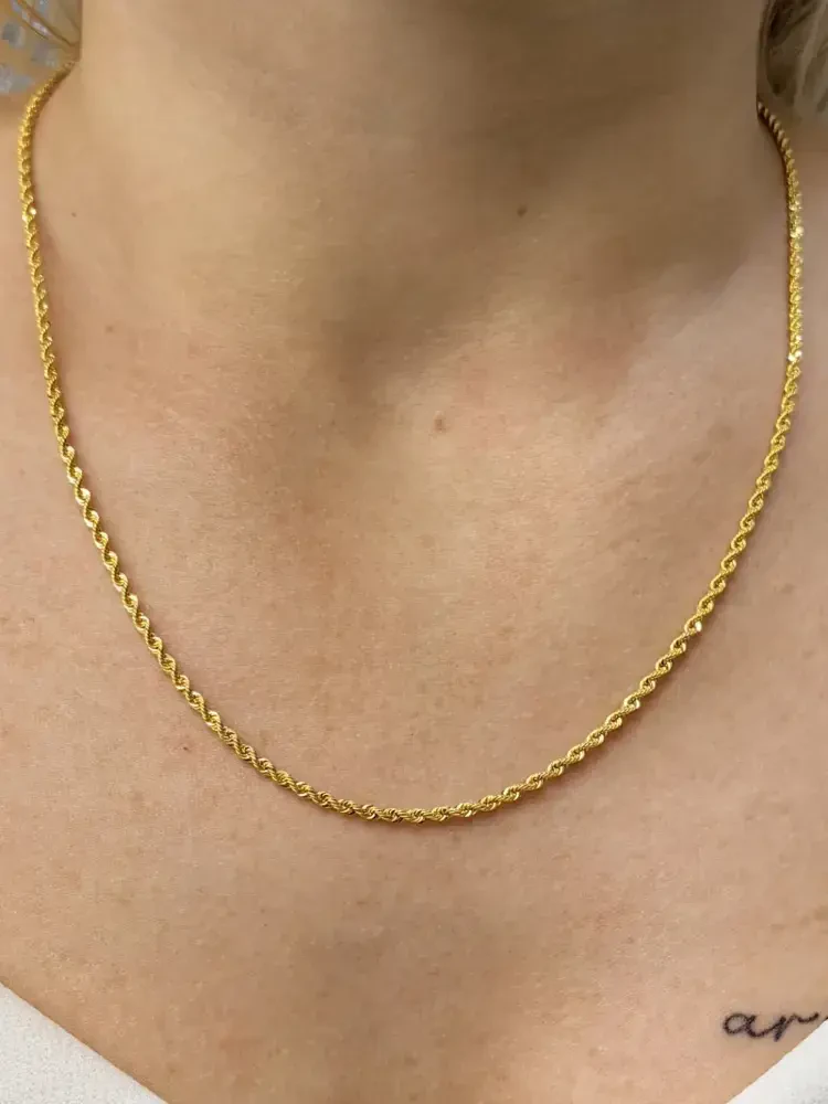 14 AYAR HALAT ZİNCİR ALTIN KOLYE NO:2 XZNC00592 - Nasip Kuyumcu