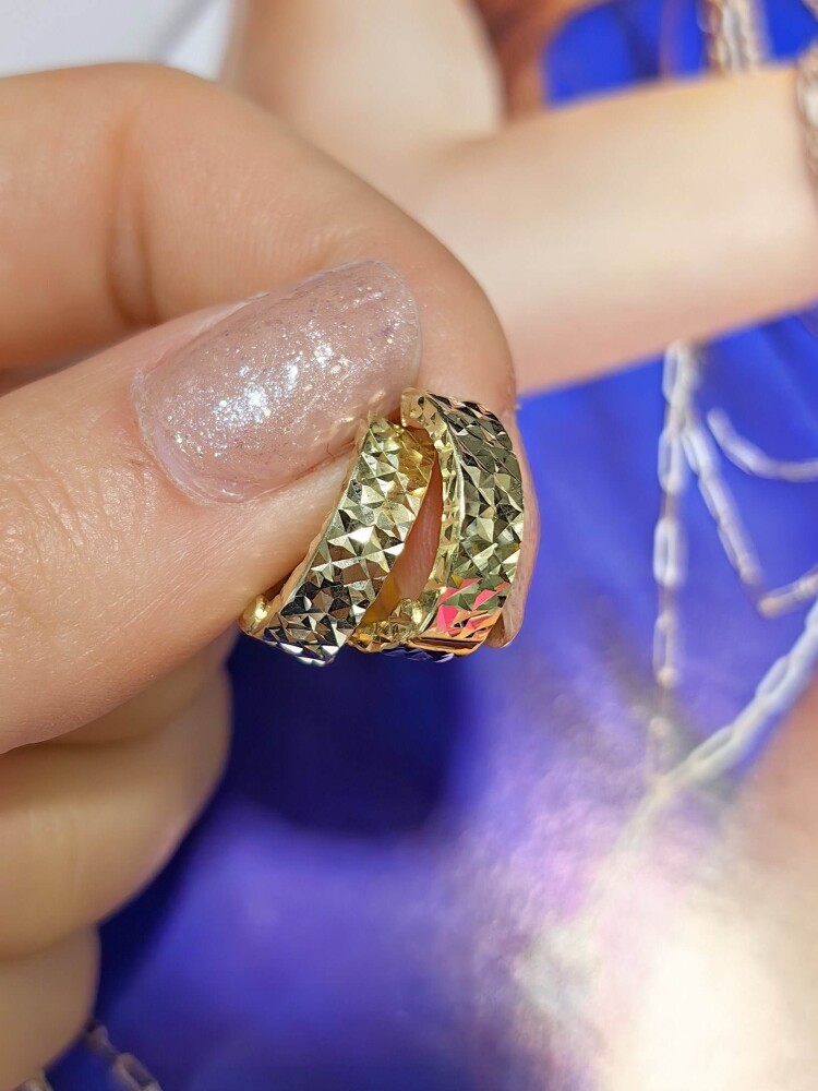 14 AYAR KALEMLİ HALKA ALTIN KÜPE KUP02761 - 2