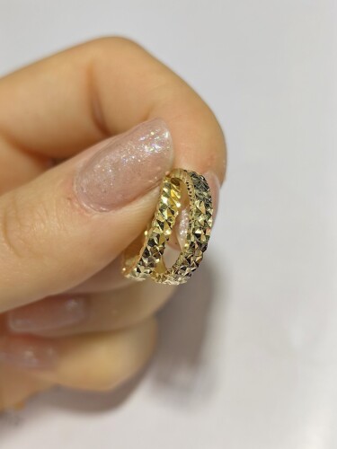 14 AYAR KALEMLİ HALKA ALTIN KÜPE KUP02953 - Nasip Kuyumcu