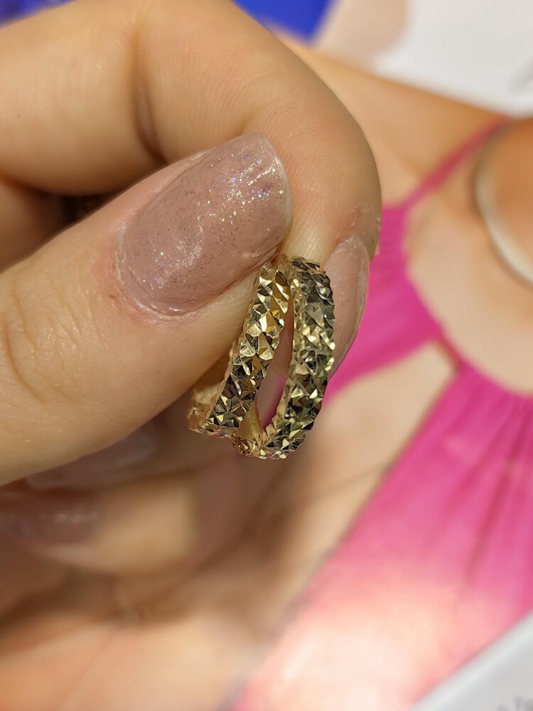 14 AYAR KALEMLİ HALKA ALTIN KÜPE KUP02953 - 2