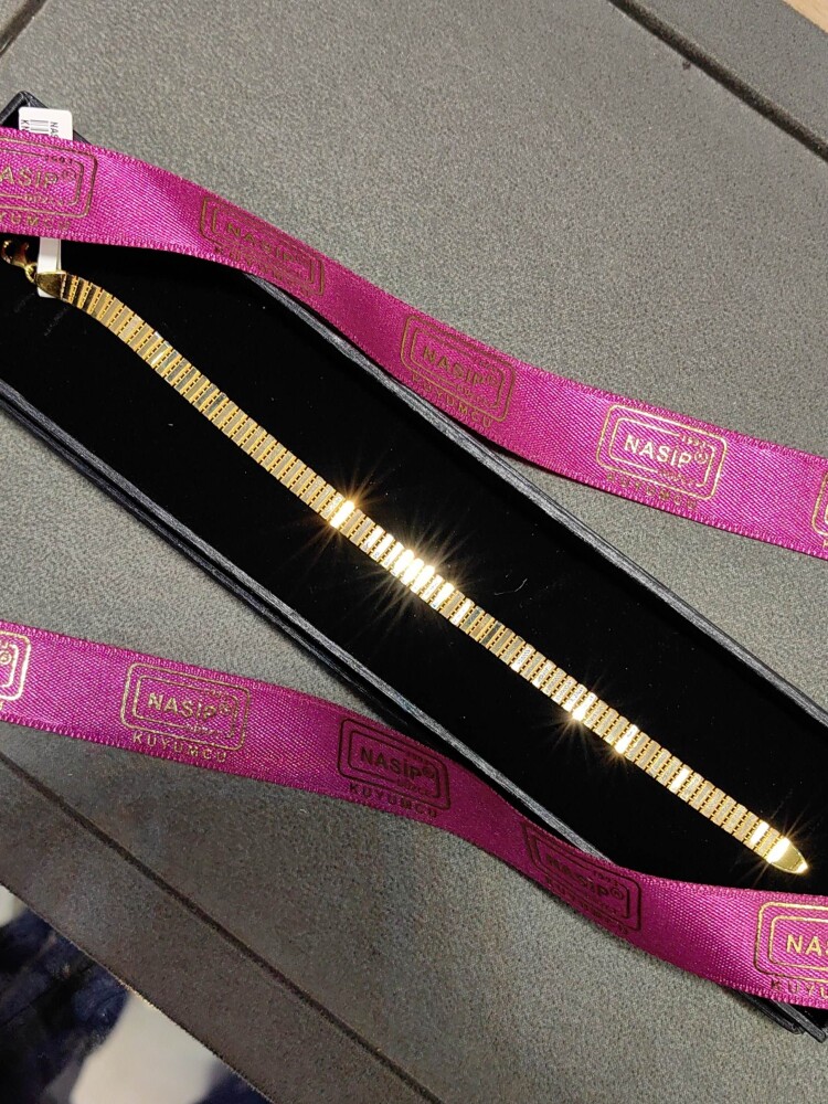 14 AYAR KALEMLİ SÜZME ALTIN TARZ BİLEKLİK KNY02643 - 4