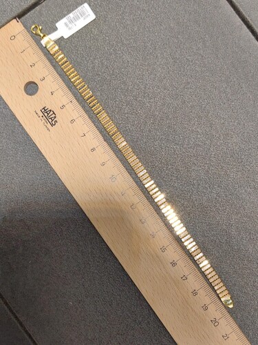 14 AYAR KALEMLİ SÜZME ALTIN TARZ BİLEKLİK KNY02643 - 5