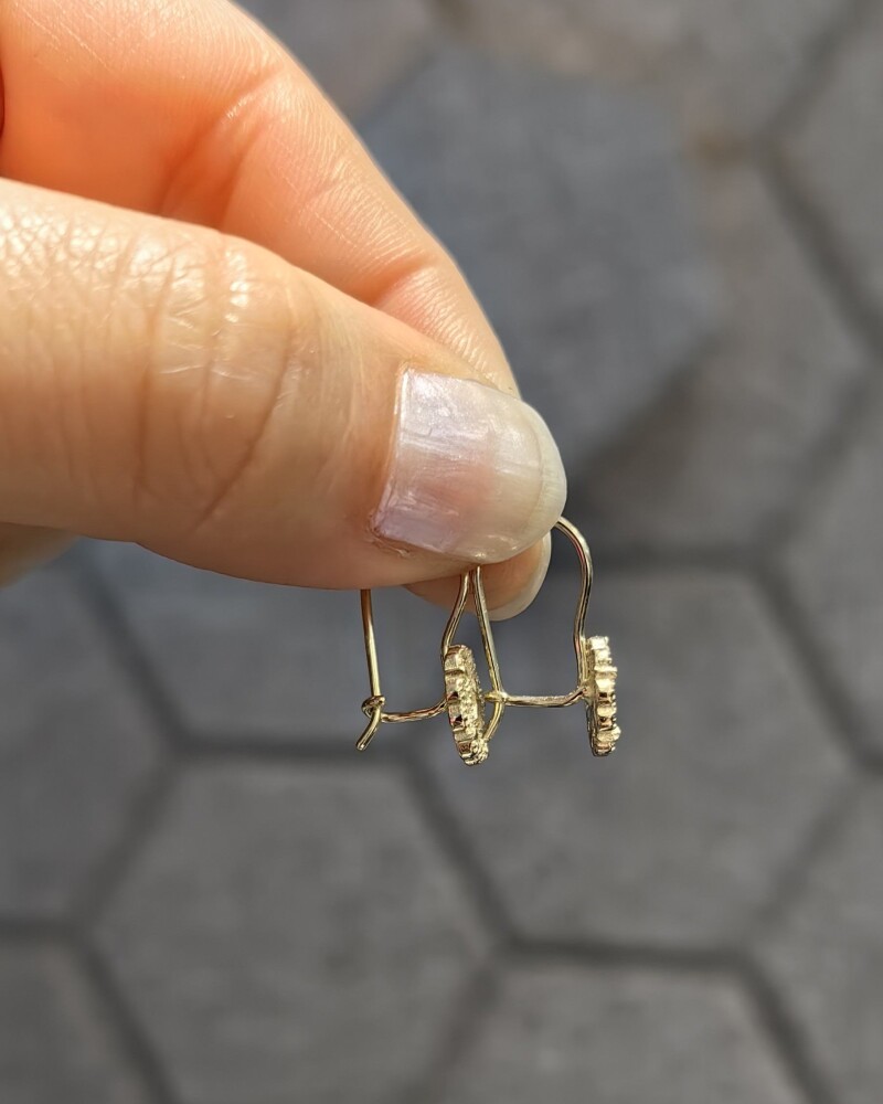 14 AYAR KAR TANESİ MENGEÇLİ ALTIN KÜPE KUP02840 - 2