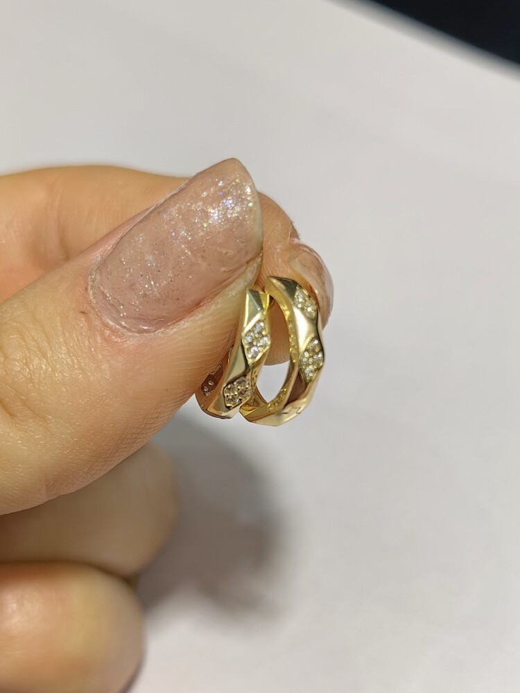 14 AYAR LİVA HALKA ALTIN KÜPE KUP02254 - 2