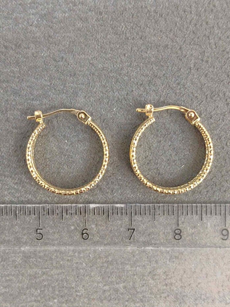 14 AYAR LÜKS TASARIM HALAK ALTIN KÜPE KUP02182 - 4