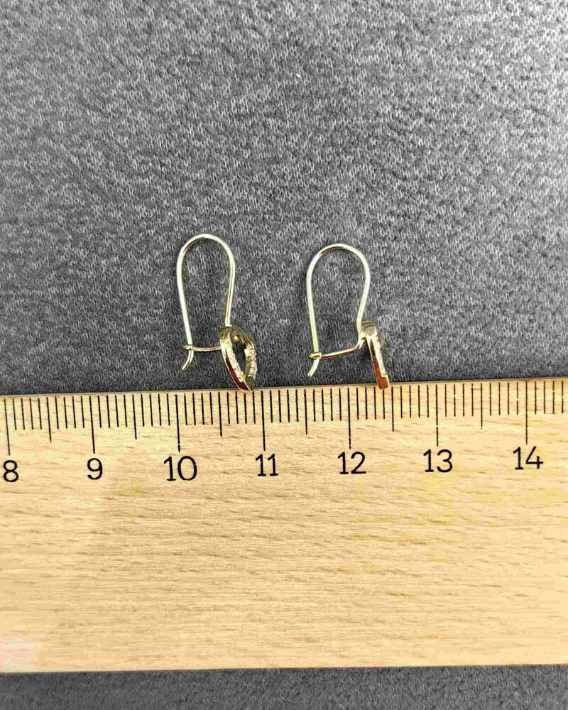 14 AYAR MODERN AŞK MENGEÇLİ ALTIN KÜPE KUP01126 - 3