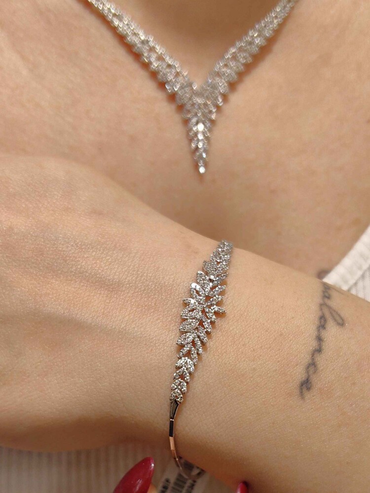14 AYAR NİŞAN DÜĞÜN SET TAKIMI BEYAZ SET00343-344-345 - 2