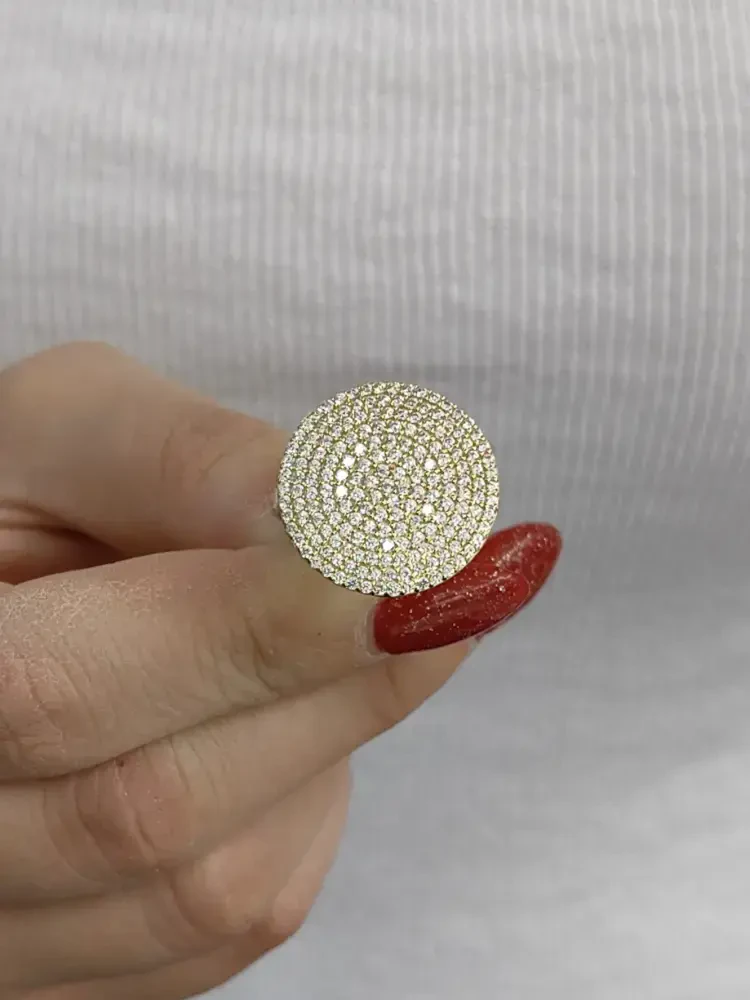 14 AYAR OVAL TAŞ SIVAMA FANTAZİ ALTIN YÜZÜK YZ000022 - 5