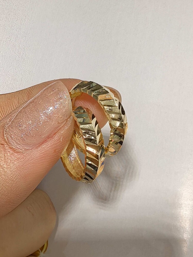 14 AYAR ÖZEL TASARIM HALKA ALTIN KÜPE KUP01280 - 2