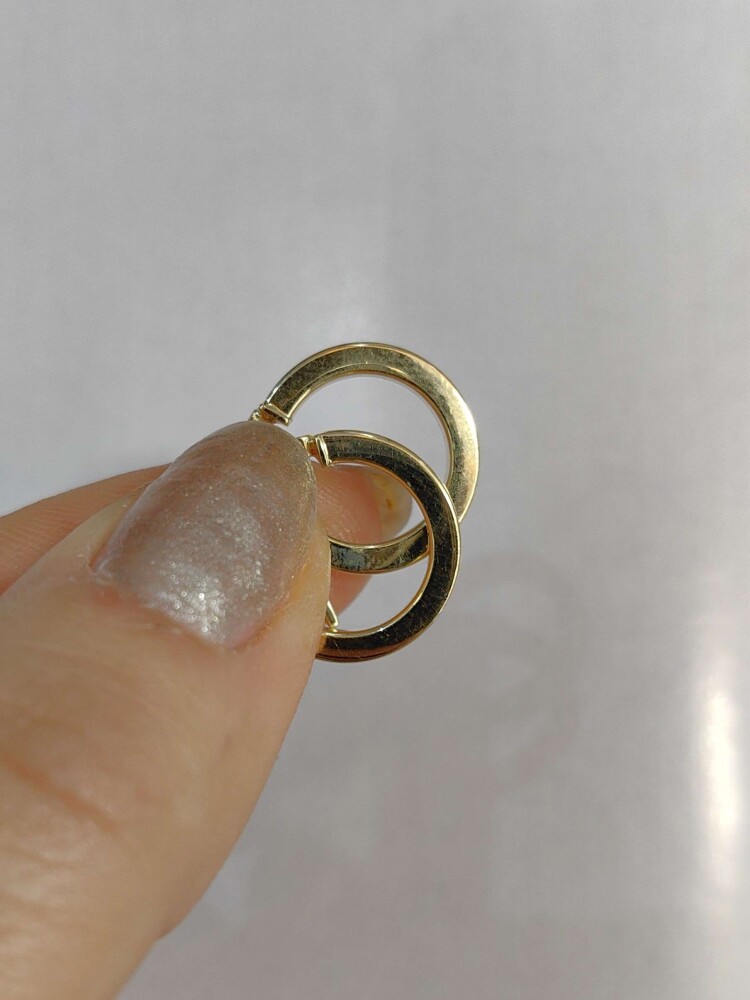 14 AYAR ÖZEL TASARIM HALKA ALTIN KÜPE KUP02628 - 3