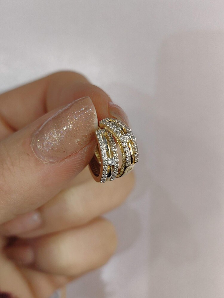 14 AYAR ÖZEL TASARIM HALKA ALTIN KÜPE KUP02921 - 2