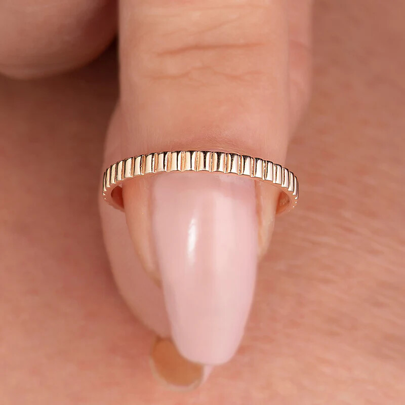 14 AYAR PİANO ANDANTE CURVE ALTIN YÜZÜK RHXR0007 - Piano Jewellery