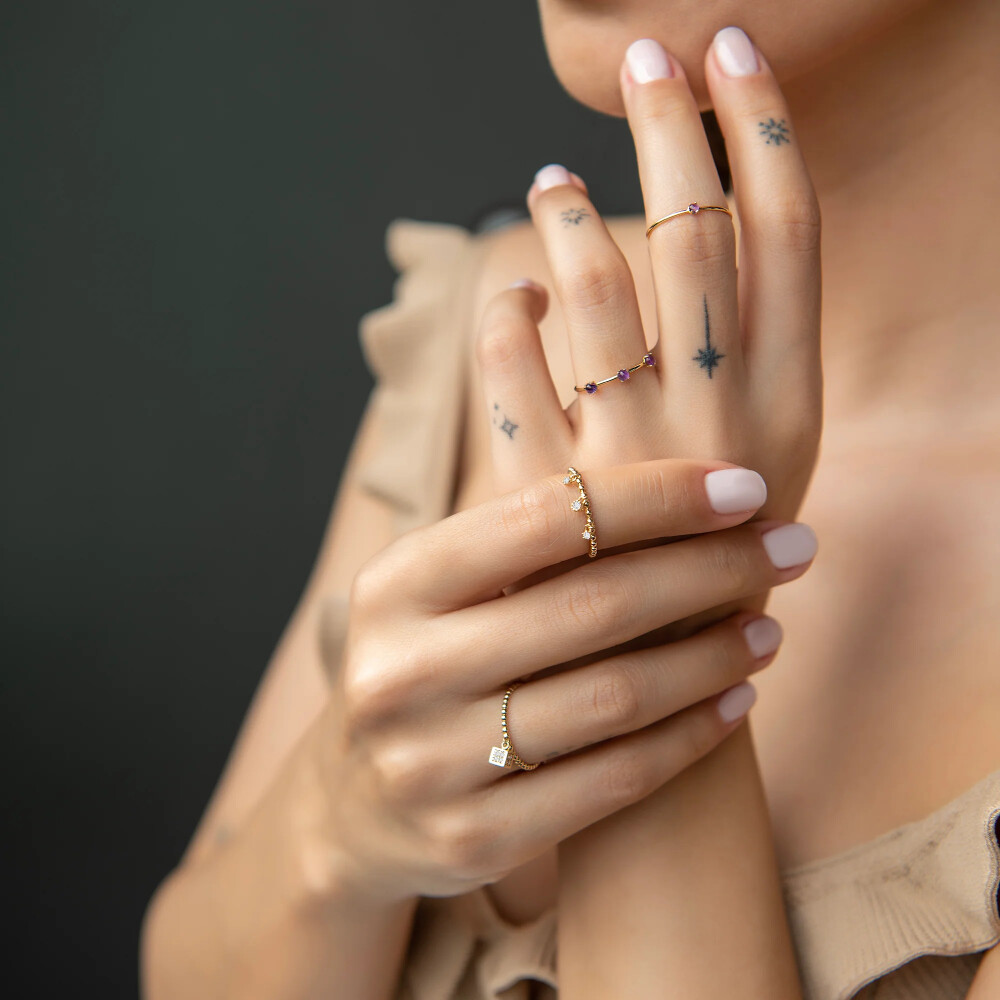 14 AYAR PİANO CABARET TURMALİN YÜZÜK PXR0122 - Piano Jewellery