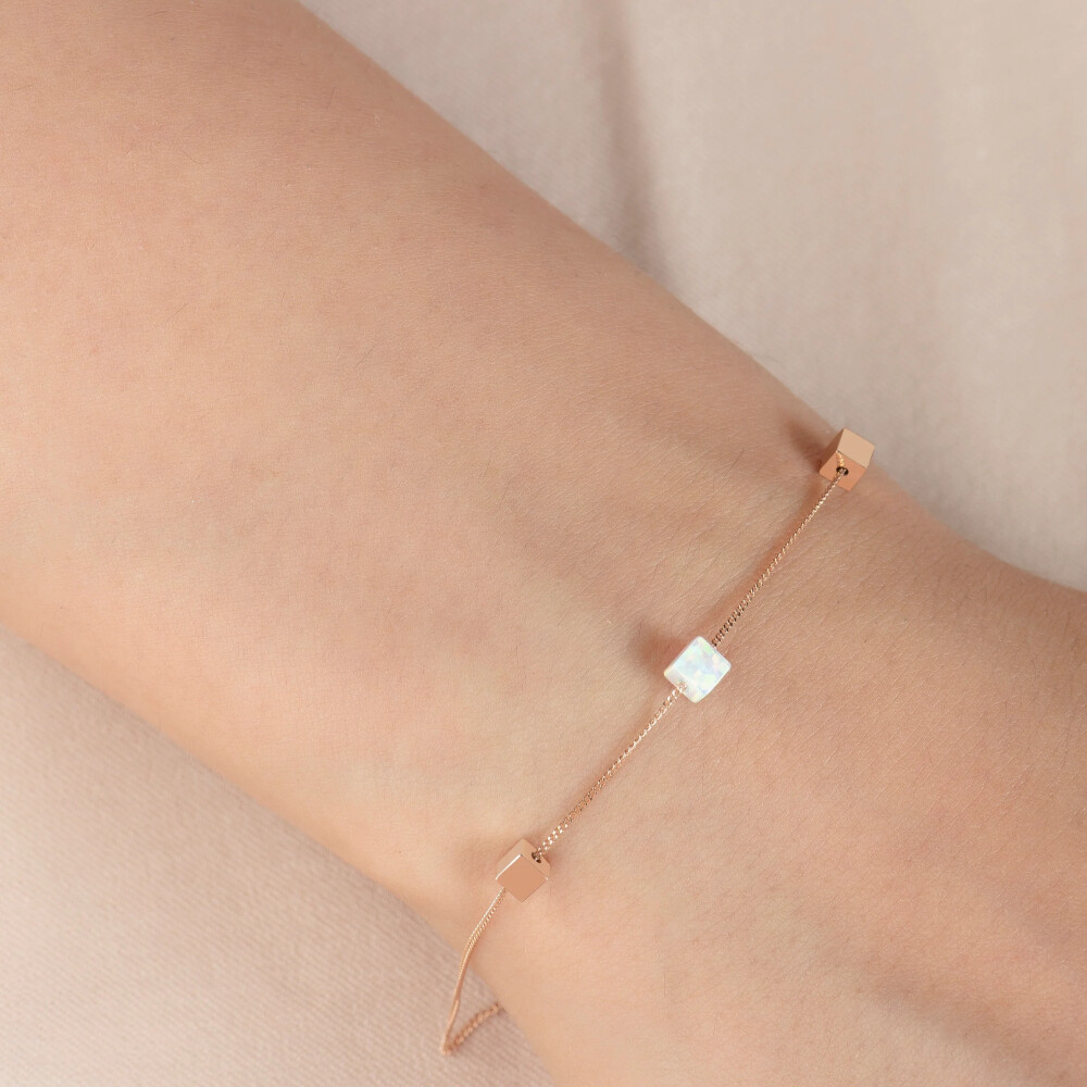 14 AYAR PİANO GRAVITY MINI OPALİT ALTIN BİLEKLİK GVXB0010 - Piano Jewellery