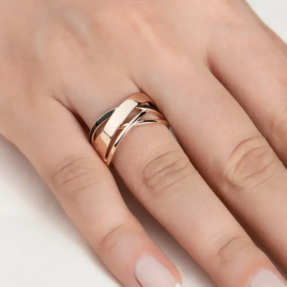 14 AYAR PİANO KARIŞIK BAND ALTIN YÜZÜK PXR0118 - Piano Jewellery