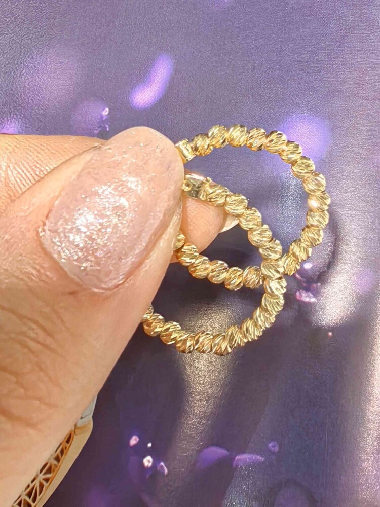 14 AYAR KÜRE MODEL HALKA ALTIN KÜPE KUP01616 - 3