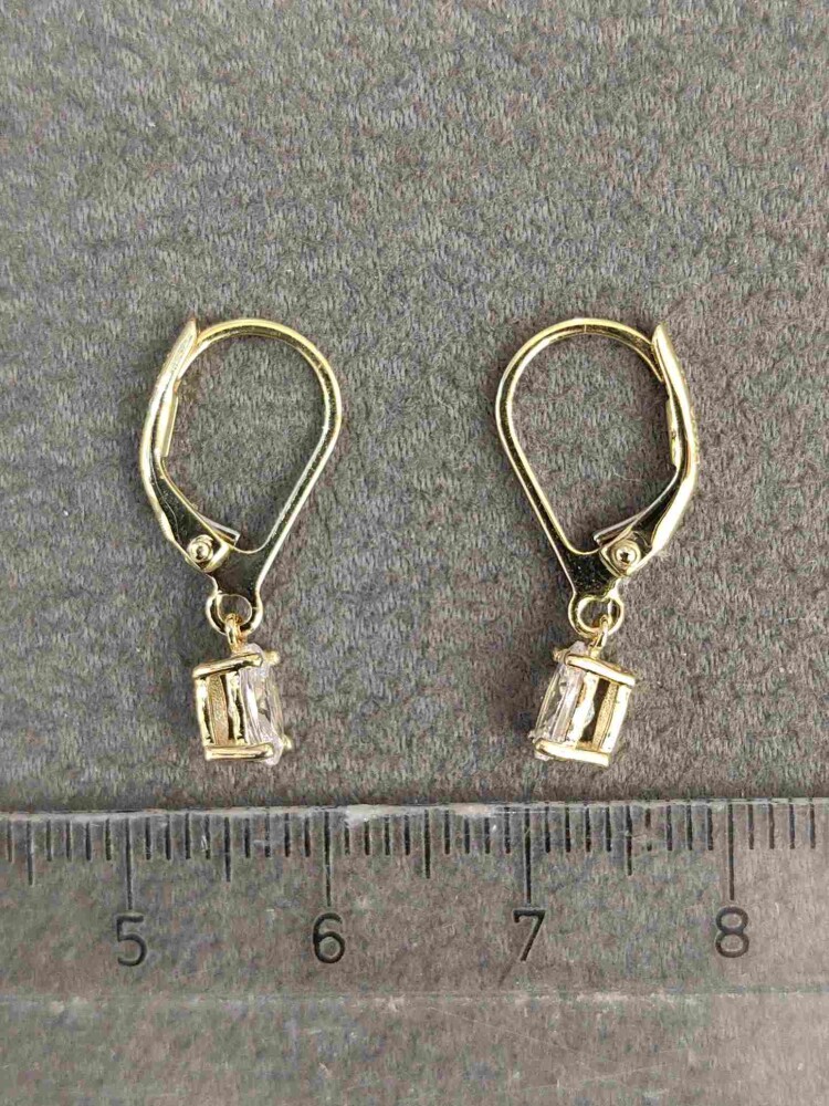 14 AYAR SALLANTILI TEKTAŞ MODEL SHAKİRA ALTIN KÜPE KUP01364 - 5