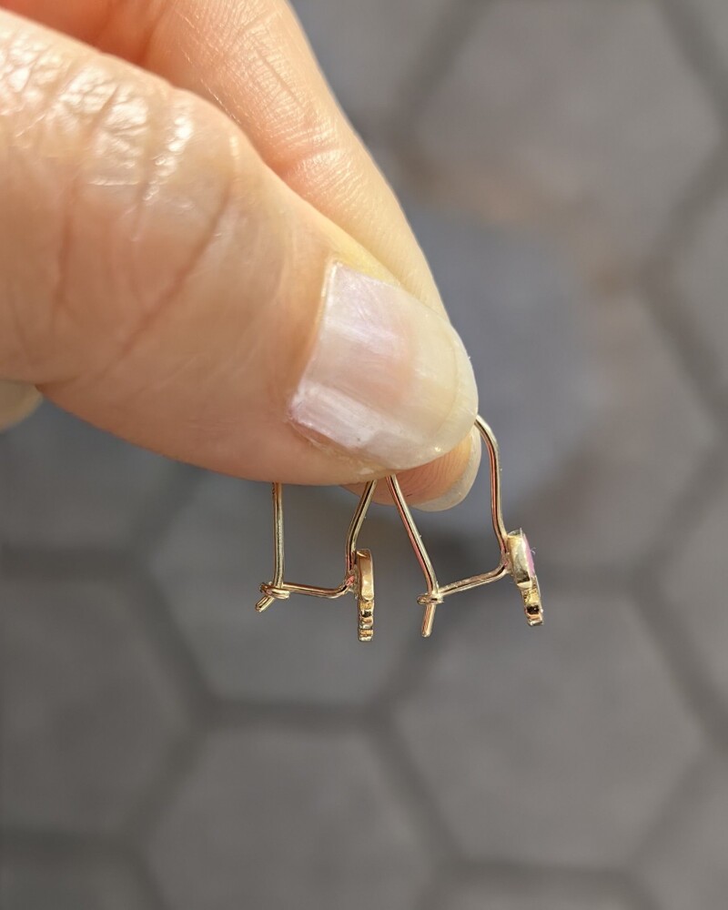 14 AYAR SİHİRLİ ŞEMSİYE MENGEÇLİ ALTIN KÜPE KUP02999 - 2