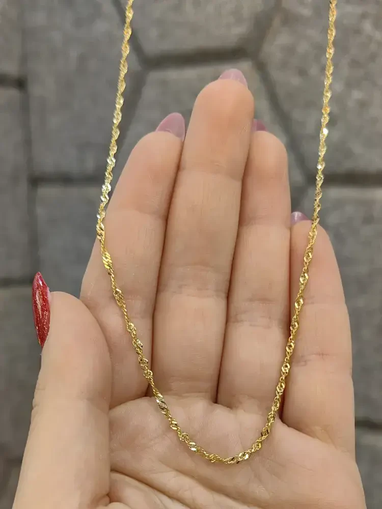 14 AYAR SİNGAPUR ZİNCİR ALTIN KOLYE NO: 2 XZNC00737 - Nasip Kuyumcu