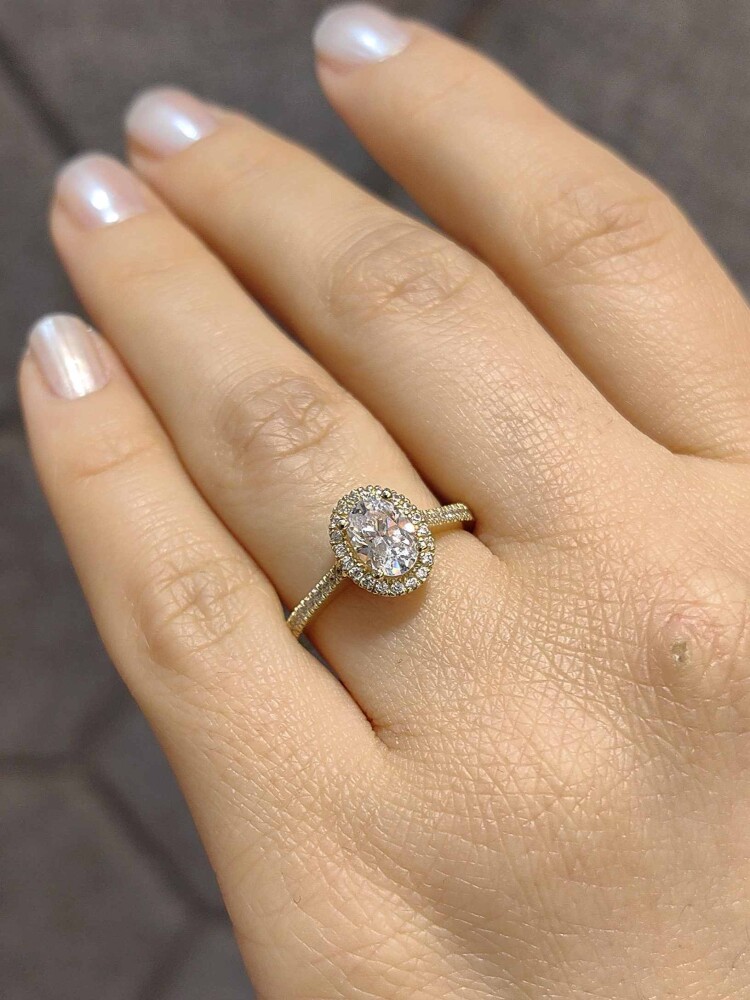 14 AYAR TEKTAŞ ALTIN YÜZÜK YZ000083 - 1