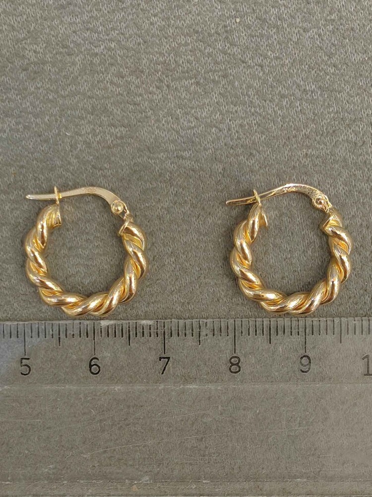14 AYAR TWIST LUXE HALKA ALTIN KÜPE KUP02860 - 4