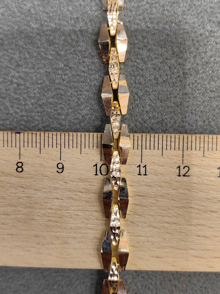 14 AYAR ÜÇGEN MODEL ALTIN TARZ BİLEKLİK KNY02639 - 3