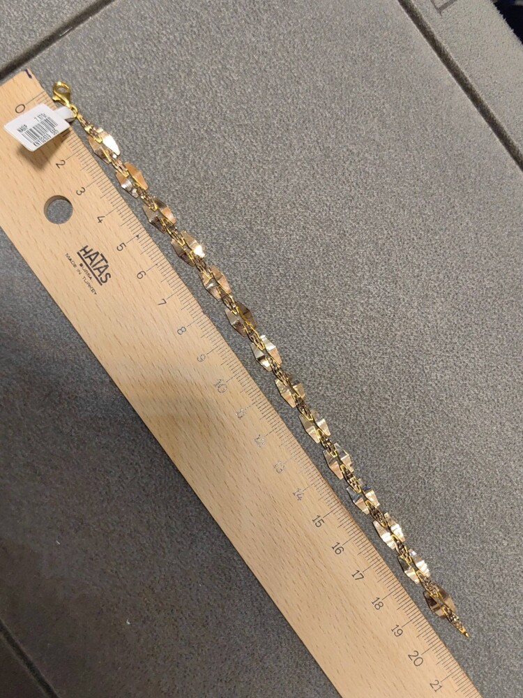 14 AYAR ÜÇGEN MODEL ALTIN TARZ BİLEKLİK KNY02639 - 4