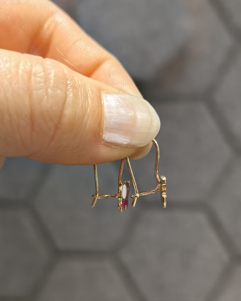 14 AYAR UĞURLU FİL MENGEÇLİ ALTIN KÜPE KUP02987 - 2