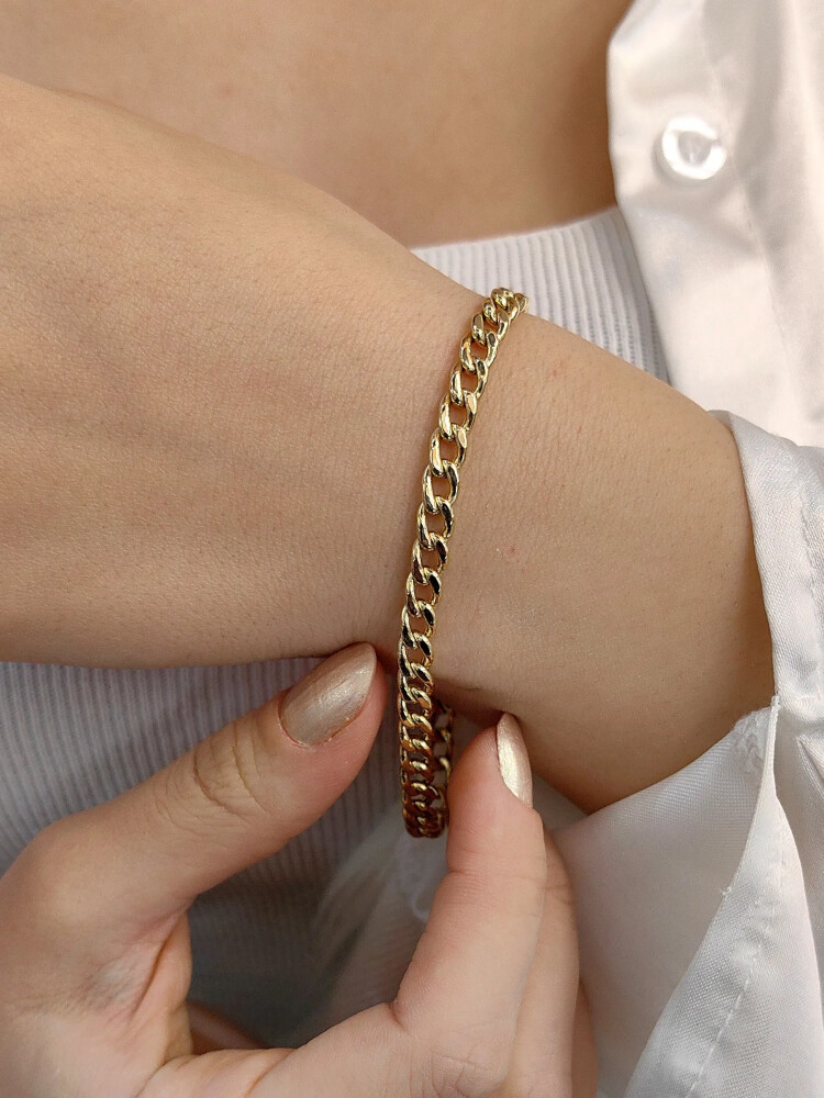 14 AYAR ZİNCİR ALTIN BİLEKLİK KNY00035 - Nasip Kuyumcu