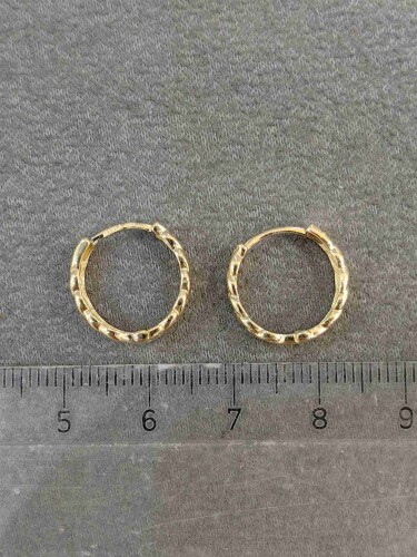 14 AYAR ZİNCİR IŞILTISI FANTAZİ ALTIN KÜPE KUP00683 - 4
