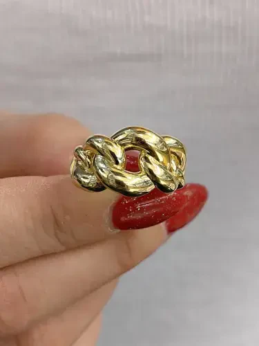 14 AYAR ZİNCİR MODEL FANTAZİ ALTIN YÜZÜK YZ000002 - 4